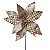 POINSETIA EM VELUDO MARFIM E TRAMA NATURAL 29CM   G202584 - Imagem 1