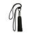 Pingente p/cortina preto c/detalhes em strass G (par) F209698 - Imagem 1