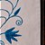 Caminho de mesa off white c/bordado tons azul C209724 - Imagem 2