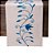 Caminho de mesa off white c/bordado tons azul C209724 - Imagem 1