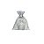 Saquinho de organza Prata com pingente 24x15cm B155388 - Imagem 1