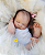 Boneca Bebê Reborn Menina Lilly May 47 Cm Olhos Fechados Muito Fofa Parece Um Bebê De Verdade - Imagem 4
