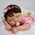 Boneca Bebê Reborn Menina 48 Cm Olhos Fechados Corpo Em Vinil Siliconado Pronta Entrega - Imagem 2