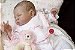 Boneca Bebê Reborn Menina Spencer 49 Cm Olhos Fechados Bebê Gordinha Linda Encantadora Com Enxoval - Imagem 1