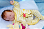 Bebê Reborn Menina Lilly May 47 Cm Olhos Fechados Detalhes Reais Com Lindo Enxoval E Acessórios - Imagem 1
