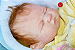 Bebê Reborn Menina Lilly May 47 Cm Olhos Fechados Detalhes Reais Com Lindo Enxoval E Acessórios - Imagem 1