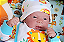 Bebê Reborn Menino Michelle 45 Cm Olhos Abertos Super Realista Acompanha Enxoval E Uma Linda Chupeta - Imagem 2