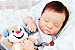 Bebê Reborn Menino Levi 48 Cm Olhos Fechados Bebê Muito Realista Acompanha Enxoval Super Promoção - Imagem 1