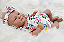 Bebê Reborn Menina Coco Malu 40 Cm Olhos Abertos Toda Em Silicone Sólido Com Enxoval E Chupeta - Imagem 4