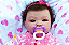 Bebê Reborn Menina Shyann 43 Cm Olhos Abertos Princesinha Realista Acompanha Chupeta E Enxoval - Imagem 1