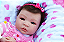 Bebê Reborn Menina Shyann 43 Cm Olhos Abertos Princesinha Realista Acompanha Chupeta E Enxoval - Imagem 2