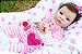 Bebê Reborn Menina Shyann 43 Cm Olhos Abertos Princesinha Realista Acompanha Chupeta E Enxoval - Imagem 2