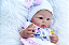 Bebê Reborn Menina Paris 50 Cm Olhos Abertos Toda Em Silicone Sólido Acompanha Enxoval E Chupeta - Imagem 4
