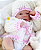 Boneca Bebê Reborn Menina Michelle 45 Cm Olhos Abertos Bebê Fofa E Perfeitinha Um Verdadeiro Presente - Imagem 3