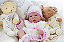 Boneca Bebê Reborn Menina Michelle 45 Cm Olhos Abertos Bebê Fofa E Perfeitinha Um Verdadeiro Presente - Imagem 4