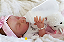 Boneca Bebê Reborn Menina Charlotte 46 Cm Olhos Fechado Silicone Sólido Parece Um Bebê De Verdade - Imagem 3