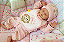 Boneca Bebê Reborn Menina Kaelin 40 Cm Olhos Fechados Detalhes Reais Linda Princesinha Com Enxoval - Imagem 2