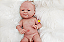 Bebê Reborn Menino Coco Malu 40 Cm Olhos Abertos Silicone Sólido Bebê Quase Real Uma Fofura - Imagem 3