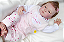 Bebê Reborn Menina Barry 53 Cm Olhos Abertos Bebê Super Realista Acompanha Enxoval E Chupeta - Imagem 1