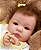 Boneca Bebê Reborn Menina Shyann 43 Cm Olhos Abertos Bebê Realista Linda E Perfeito Com Chupeta - Imagem 1