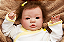 Boneca Bebê Reborn Menina Shyann 43 Cm Olhos Abertos Bebê Realista Linda E Perfeito Com Chupeta - Imagem 4