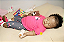 Bebê Reborn Menina Hailey 70 Cm Olhos Fechados Bebê Negra Toddler Detalhes De Um Bebê De Verdade - Imagem 3