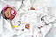 Bebê Reborn Menina Charlotte 46 Cm Olhos Fechados Super Realista Bebê Recém Nascida Silicone Sólido - Imagem 3