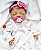 Bebê Reborn Menina Charlotte 46 Cm Olhos Fechados Super Realista Bebê Recém Nascida Silicone Sólido - Imagem 1