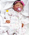 Bebê Reborn Menina Charlotte 46 Cm Olhos Fechados Super Realista Bebê Recém Nascida Silicone Sólido - Imagem 2
