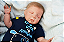 Bebê Reborn Menino Kyle 55 Cm Olhos Fechados Detalhes Reais Lindíssimo Acompanha Enxoval E Chupeta - Imagem 3