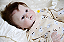 Bebê Reborn Menina Blinkin 45 Cm Olhos Abertos Corpo Inteiro Em Vinil Siliconado Com Enxoval Completo - Imagem 2