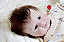 Bebê Reborn Menina Blinkin 45 Cm Olhos Abertos Corpo Inteiro Em Vinil Siliconado Com Enxoval Completo - Imagem 1