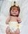 Bebê Reborn Menina Coco Malu 40 Cm Olhos Abertos Silicone Sólido Bebê Graciosa Com Lindo Enxoval - Imagem 2