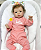 Boneca Bebê Reborn Menina Shyann 43 Cm Olhos Abertos Bebê Perfeitinha E Realista Com Lindo Enxoval - Imagem 2