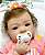 Boneca Bebê Reborn Menina Shyann 43 Cm Olhos Abertos Bebê Perfeitinha E Realista Com Lindo Enxoval - Imagem 1