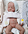 Boneca Bebê Reborn Menina Levi 49 Cm Olhos Fechados Bebê Em Silicone Sólido Molinho Parece De Verdade - Imagem 3