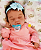 Bebê Reborn Menina Charlotte 46 Cm Olhos Fechados Princesa Linda Silicone Sólido Com Enxoval E Chupeta - Imagem 4