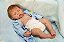 Bebê Reborn Menino Nod 45 Cm Olhos Fechados Super Realista Lindo Bebê Em Silicone Sólido Molinho - Imagem 1