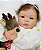 Bebê Reborn Menina Shyann 43 Cm Olhos Abertos Bebê Artesanal Sofisticada Realista Oferta De Natal - Imagem 1