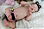 Boneca Bebê Reborn Menina Indie 47 Cm Olhos Fechados Corpo Vinil Siliconado Parece Um Bebê De Verdade - Imagem 3