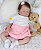 Boneca Bebê Reborn Menina Heather 55 Cm Olhos Fechados Princesinha Linda Bebê Com Enxoval Completo - Imagem 1