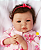 Bebê Reborn Menina Shyann 43 Cm Olhos Abertos Bebê Sofisticada Acompanha Lindo Enxoval E Chupeta - Imagem 1