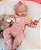 Bebê Reborn Menina Arilella 53 Cm Olhos Fechados Bebê Loirinha Em Bebê Silicone Sólido Com Enxoval - Imagem 1