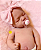 Boneca Bebê Reborn Menina Irmã Da Charlotte 50 Cm Olhos Fechados Toda Em Silicone Sólido Molinho - Imagem 4