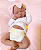 Boneca Bebê Reborn Menina Irmã Da Charlotte 50 Cm Olhos Fechados Toda Em Silicone Sólido Molinho - Imagem 2