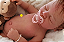 Bebê Reborn Menina Irmã Da Charlotte 50 Cm Olhos Fechados Princesinha Recém Nascida Em Silicone Sólido - Imagem 2