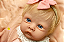 Bebê Reborn Menina Silicone Sólido 50 Cm Olhos Abertos Linda Bebê Loirinha Acompanha Acessórios - Imagem 2