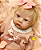 Bebê Reborn Menina Silicone Sólido 50 Cm Olhos Abertos Linda Bebê Loirinha Acompanha Acessórios - Imagem 4