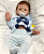 Bebê Reborn Menino Silicone Sólido 50 Cm Olhos Abertos Super Realista Sofisticado Com Enxoval E Chupeta - Imagem 4