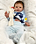Bebê Reborn Menino Silicone Sólido 50 Cm Olhos Abertos Super Realista Sofisticado Com Enxoval E Chupeta - Imagem 2
